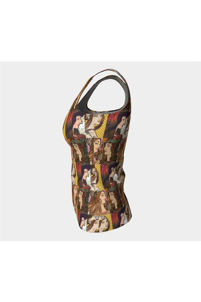 Art Nouveau Fitted Tank Top