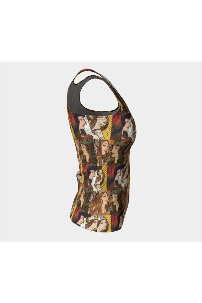 Art Nouveau Fitted Tank Top