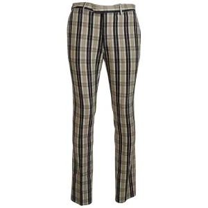 BENCIVENGA Chic Multicolor Checkered Cotton Pants