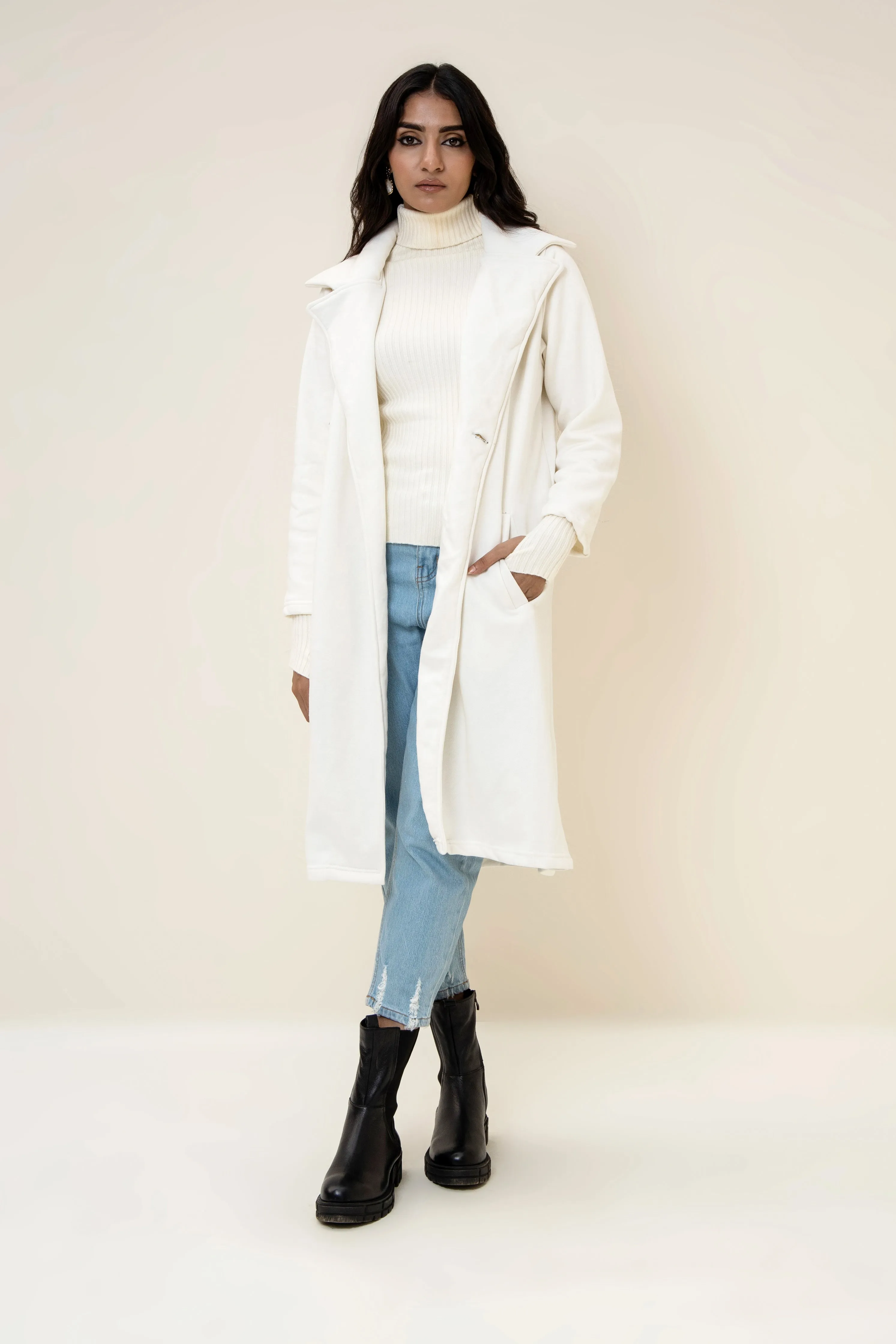 Bergen Neo Long Coat Off White