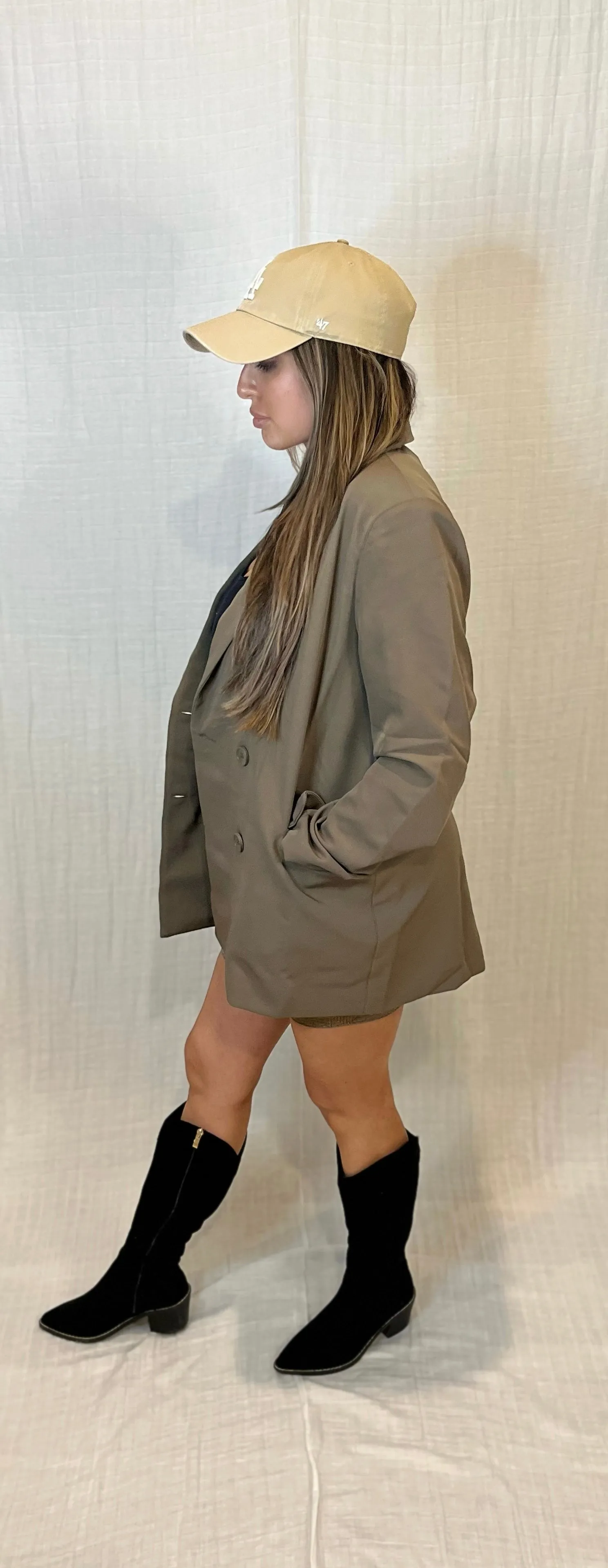 Boss Babe Oversized Blazer | BROWN