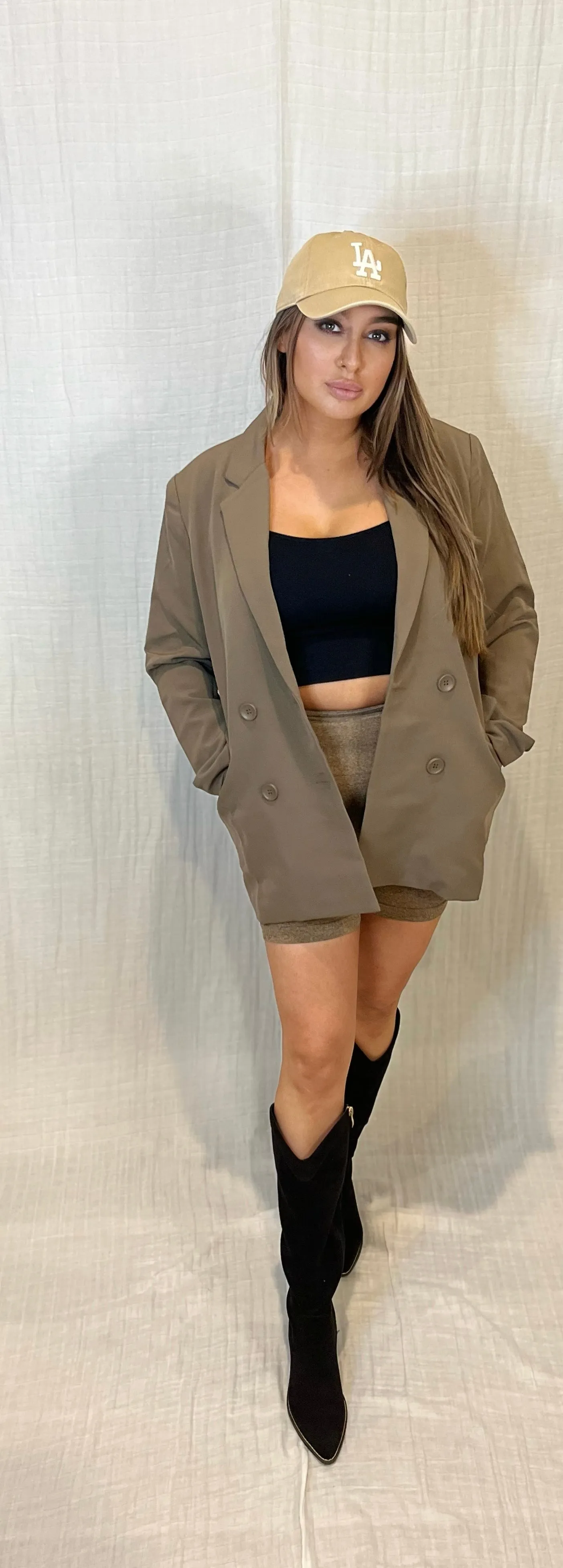 Boss Babe Oversized Blazer | BROWN