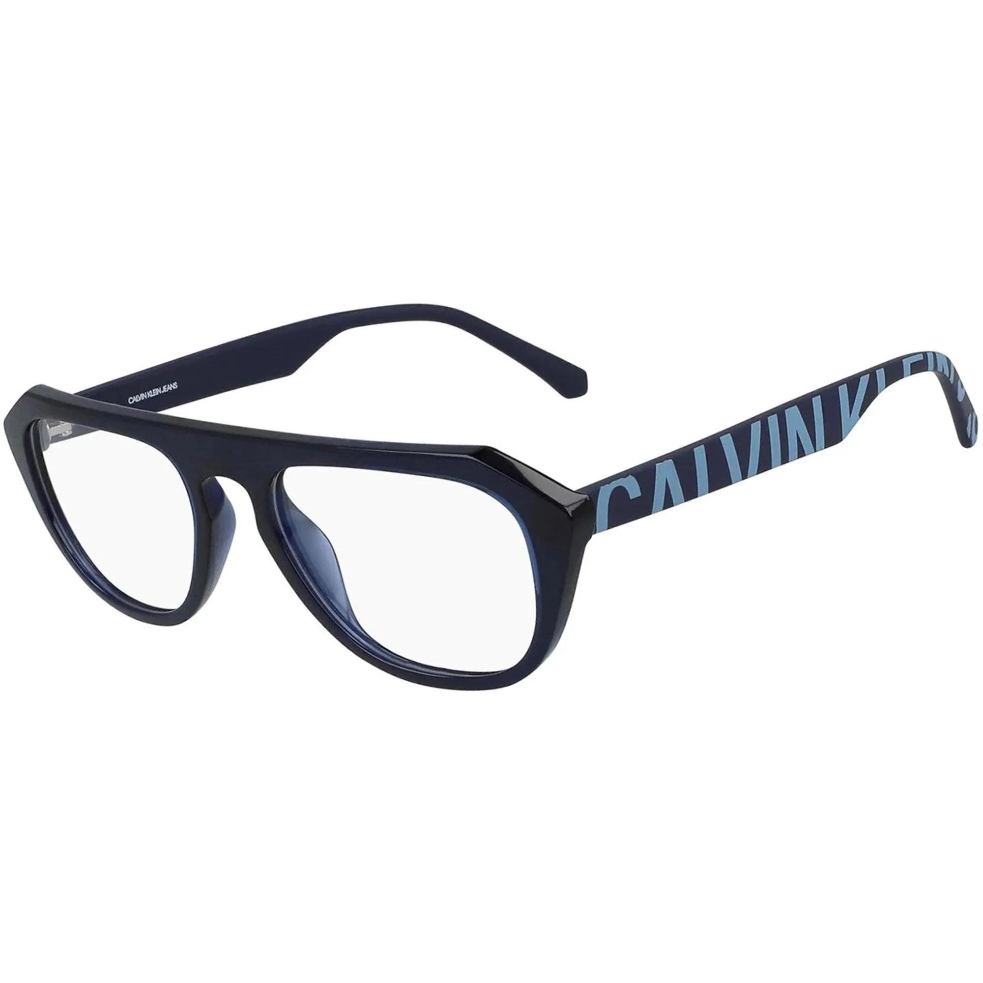 Calvin Klein Jeans Men's Eyeglasses - Crystal Navy Rectangular Frame | CKJ19522 405