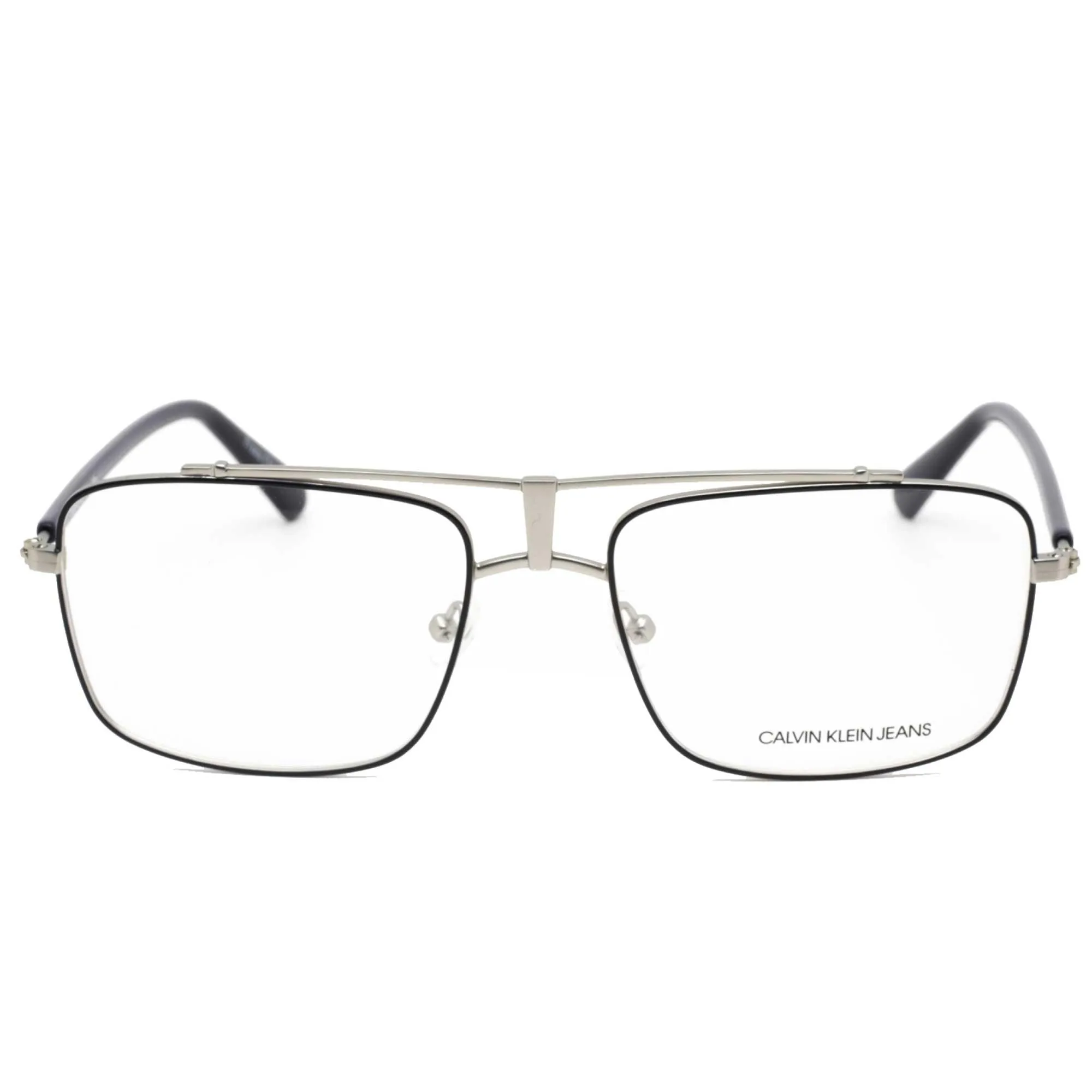 Calvin Klein Jeans Unisex Eyeglasses - Matte Navy Metal Rectangular | CKJ19311 405