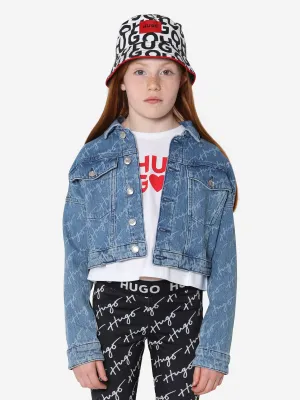 Hugo Girls Denim Jacket in Blue