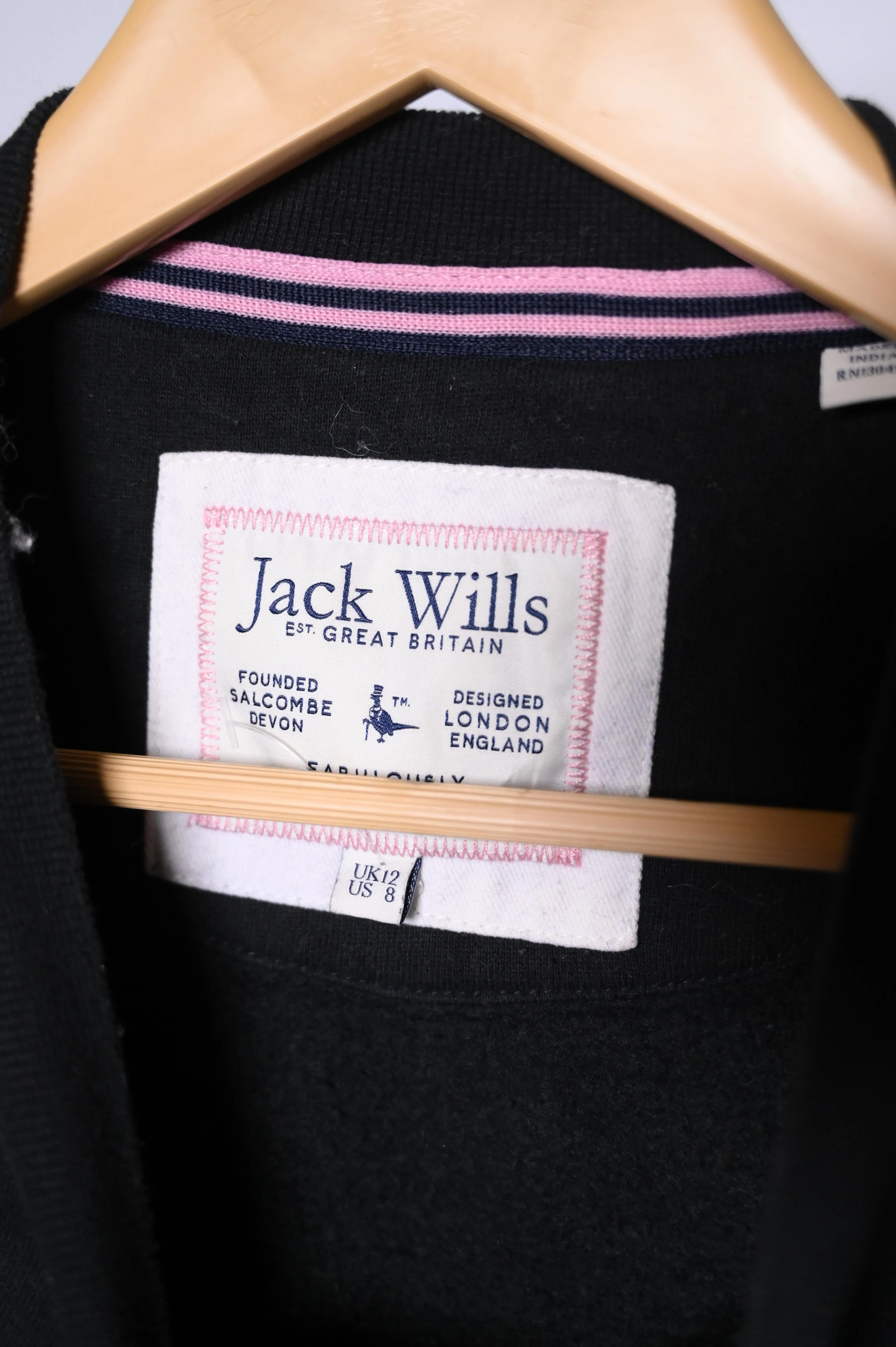 Jack Wills Black Sweatshirt - Medium