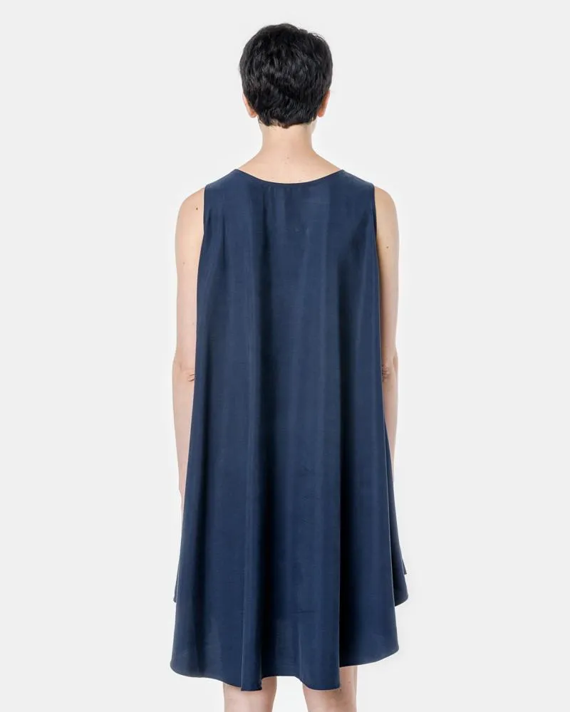 Jade Tent Sleeveless Dress in Space Blue