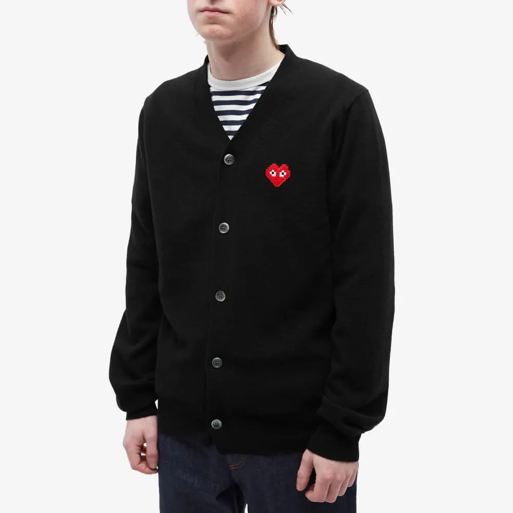 Jumper Comme des Garçons Play Invader Heart V-Neck Cardigan