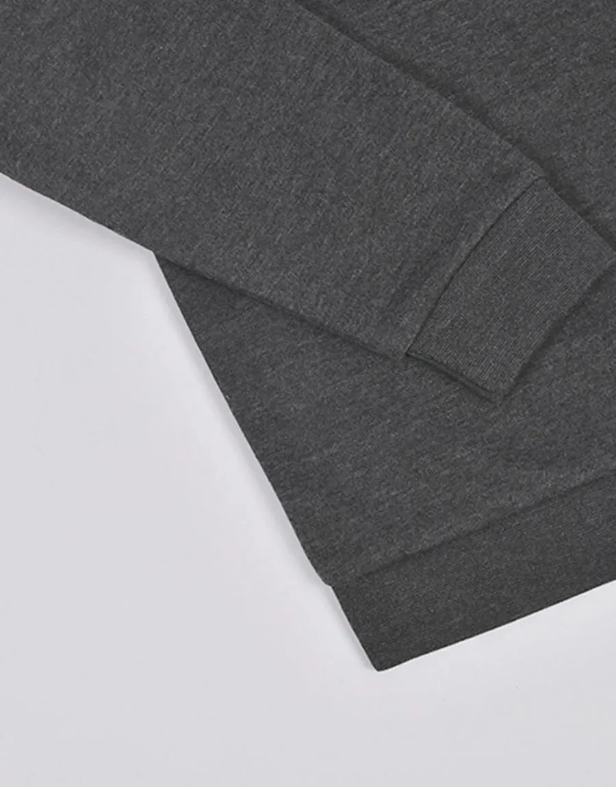 Kid's Basic Fleece Sweat Shirt-Charcoal