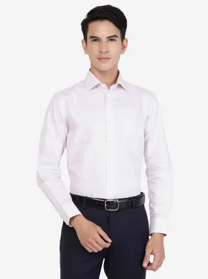 Light Pink Solid Regular Fit Formal Shirt | Greenfibre