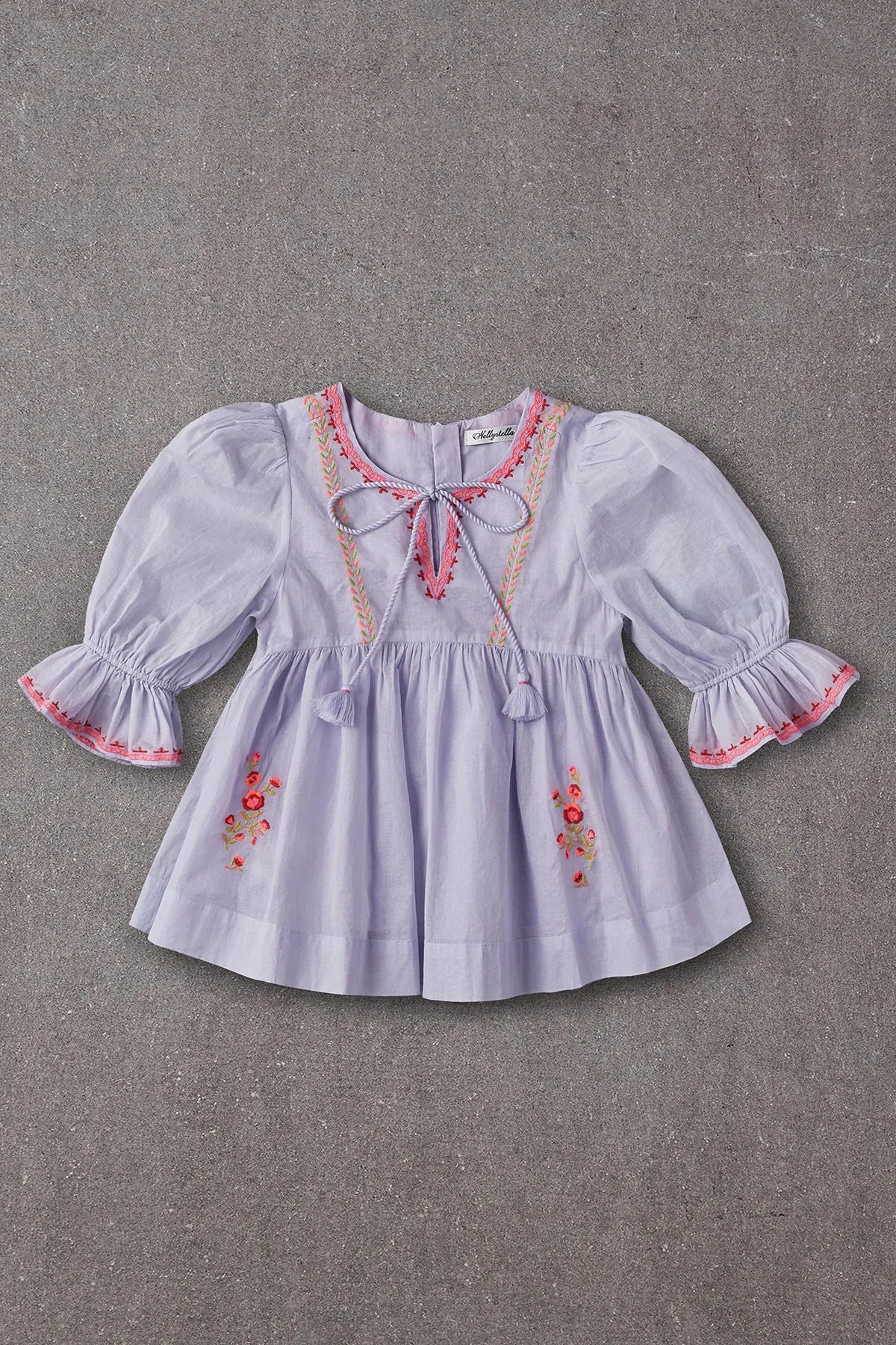 Nellystella Naomi Girls Blouse - Blue Yonder