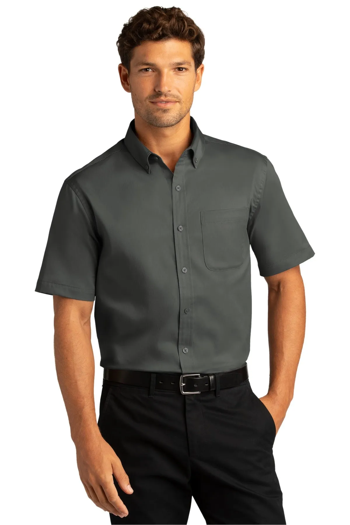 Port Authority Short Sleeve SuperPro React™ Twill Shirt. W809