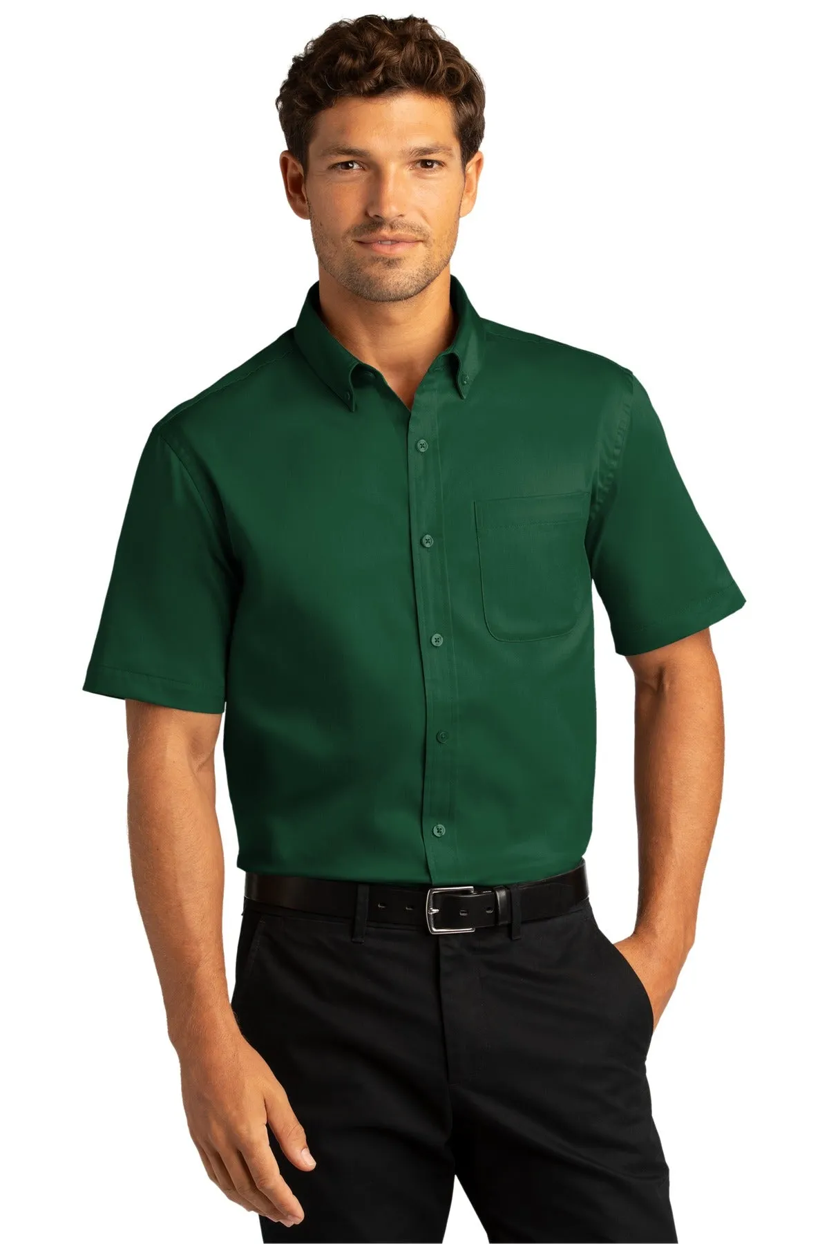 Port Authority Short Sleeve SuperPro React™ Twill Shirt. W809