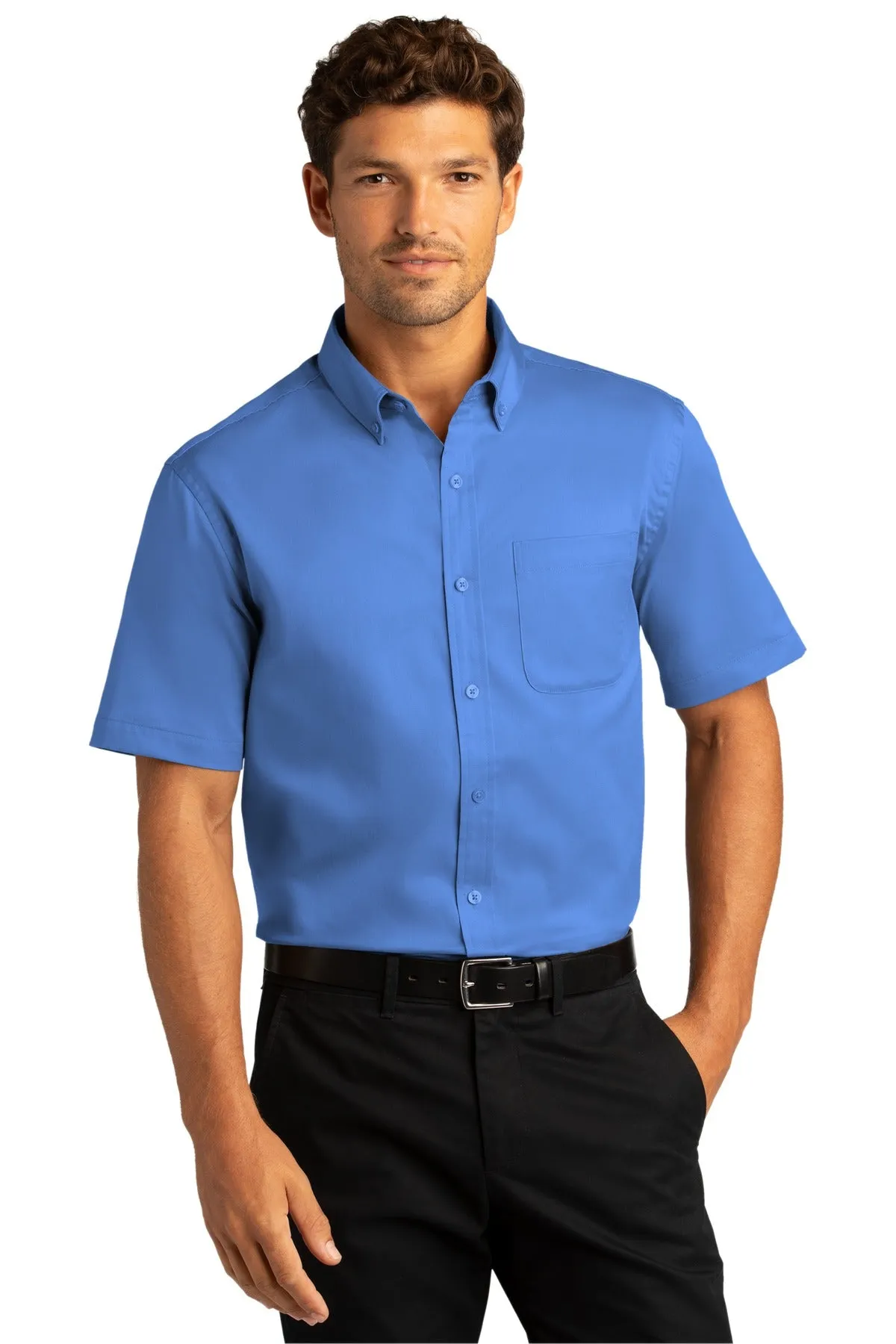 Port Authority Short Sleeve SuperPro React™ Twill Shirt. W809