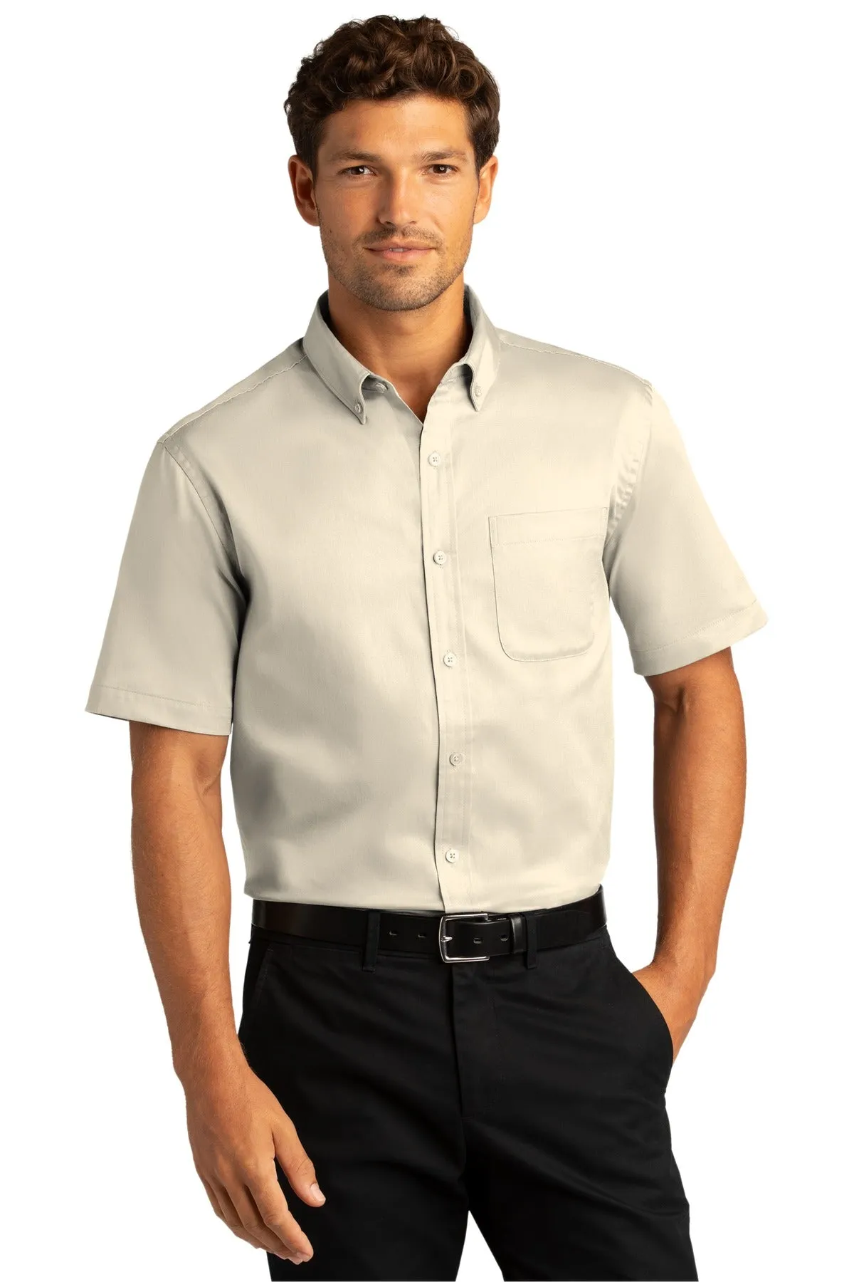 Port Authority Short Sleeve SuperPro React™ Twill Shirt. W809