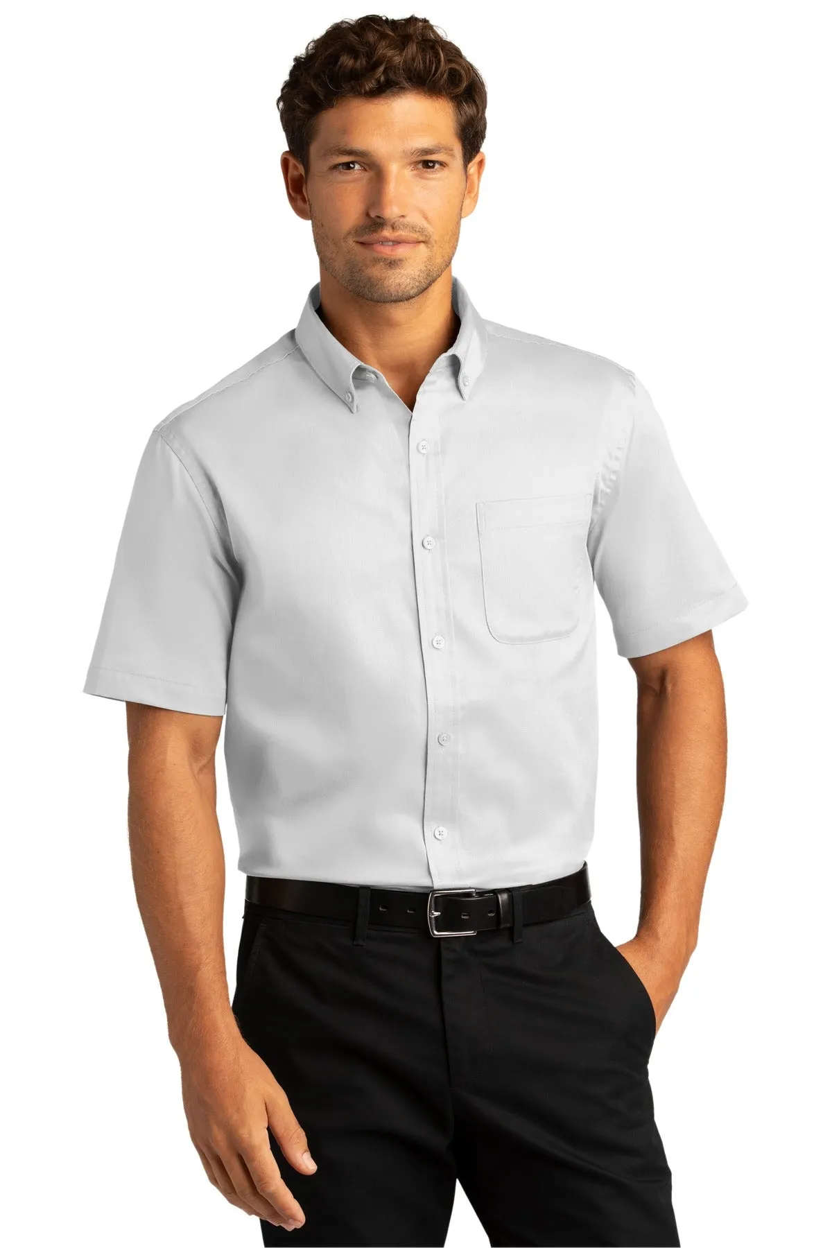 Port Authority Short Sleeve SuperPro React™ Twill Shirt. W809