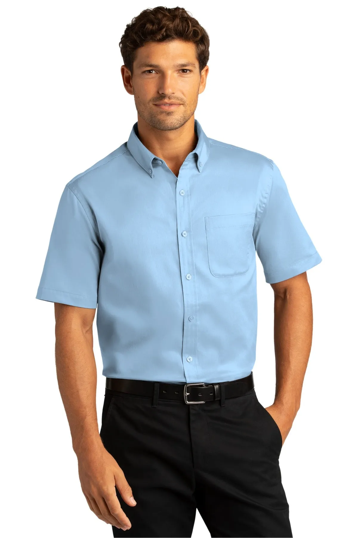 Port Authority Short Sleeve SuperPro React™ Twill Shirt. W809