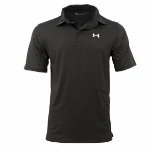 Under Armour Mens HeatGear Golf Sports Black Polo Shirt Casual Tops