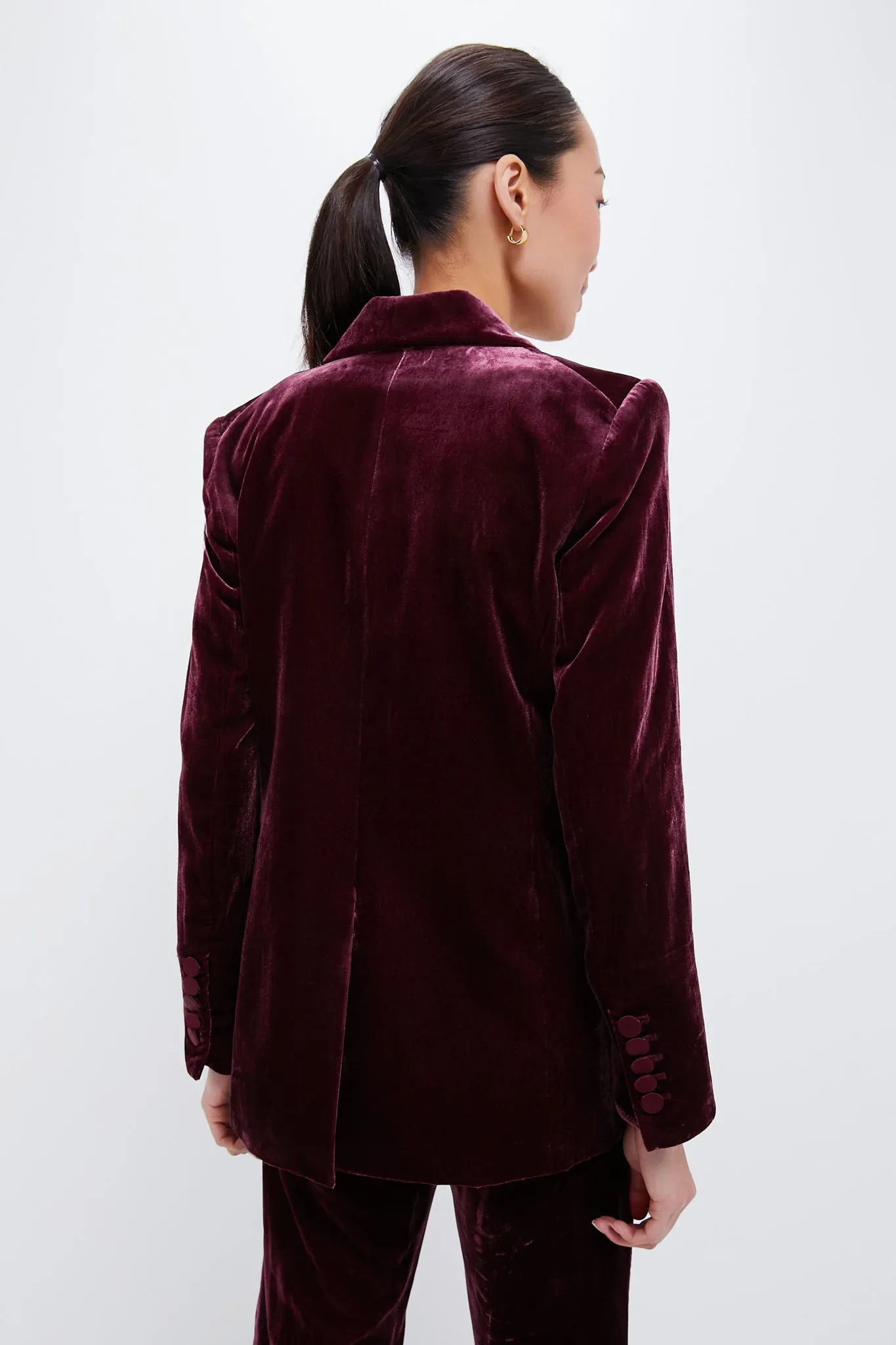 Wine Ellette Velour Dickey Jacket